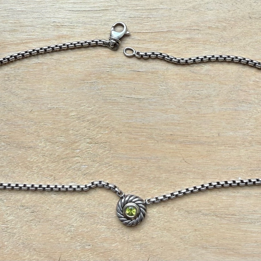 David yurman 925 peridot cookie necklace
